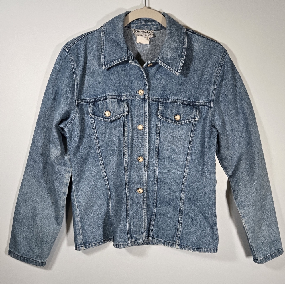 Vintage Stonebridge Women's Denim‎ Jacket Size 8 Retro Layering Piece